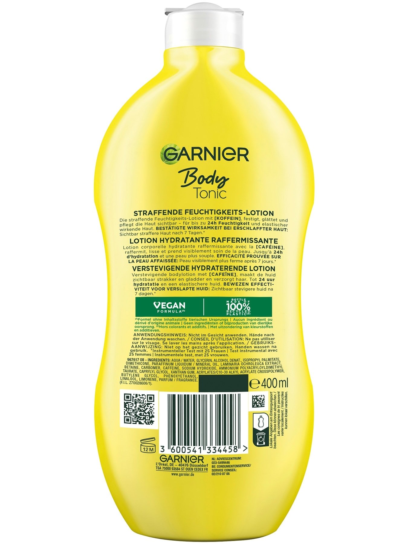 Body Tonic Straffende Milk Alge Feuchtigkeits-Lotion - Produkt Rückansicht